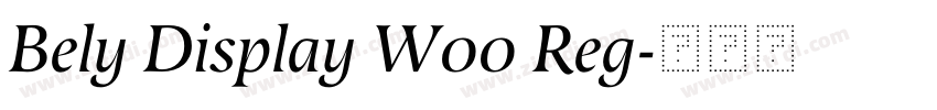 Bely Display W00 Reg字体转换